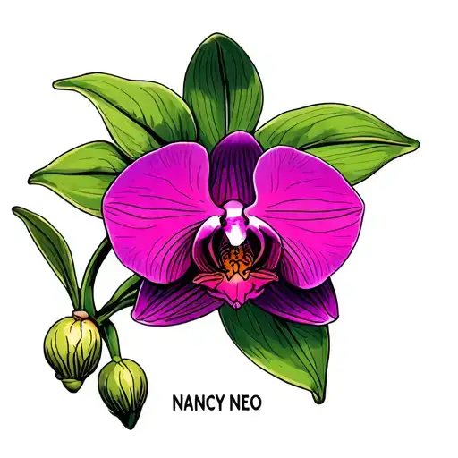 Simple Orchid With The Name Nancy