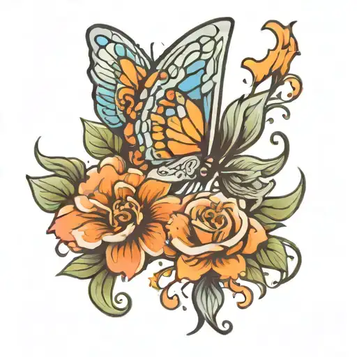 Shooting Butterly Angel Wings