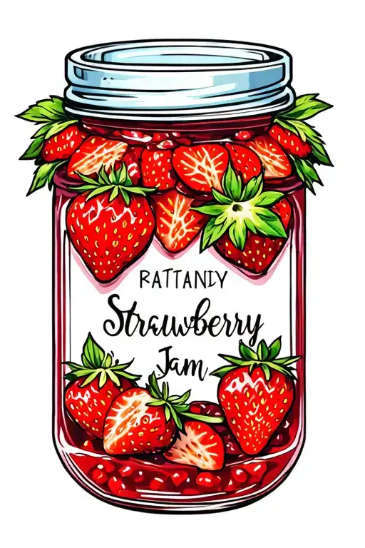 Jar Of Strawberry Jam Jar
