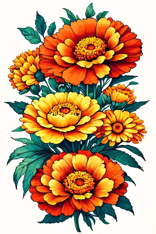 Marigold Flower Bouquet
