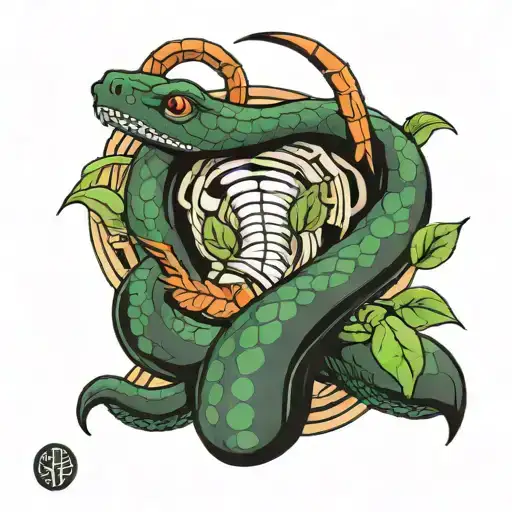 Snake Hand Tatto Design