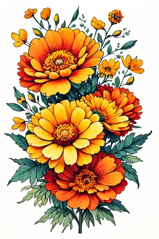 Marigold Flower Bouquet