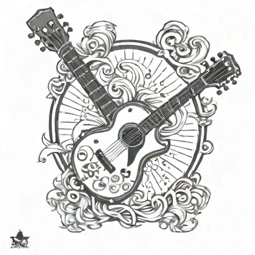Guitar Sagitarius Zodiac Sign
