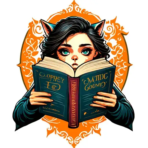 Bookworm Holding A Book Open