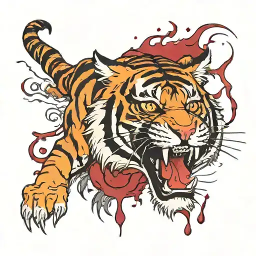 Tiger With Blood