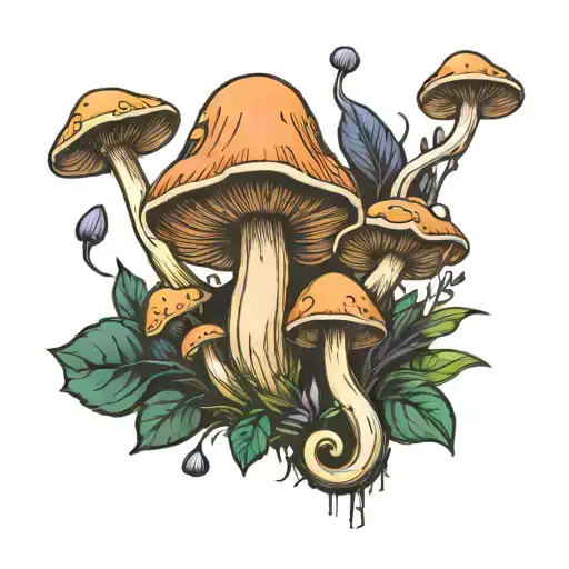 Mushrooms Spillng Pills Symbolizing Depression Survivors