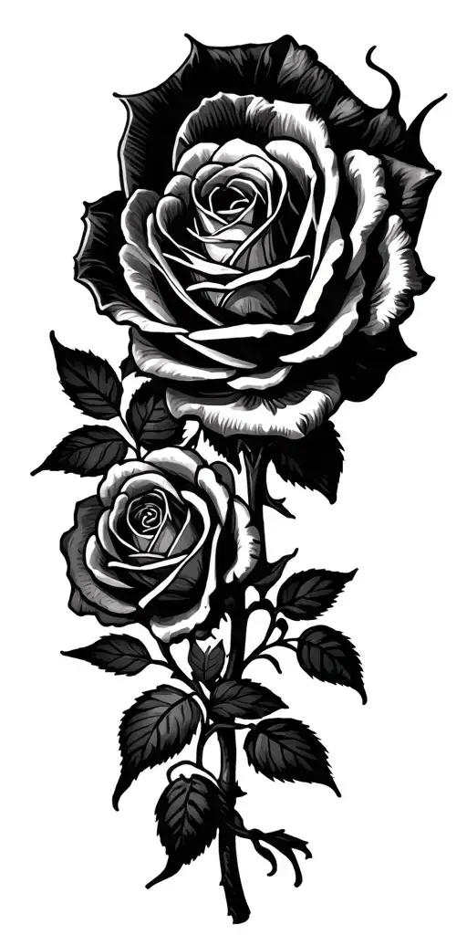 Dead Burning Roses Intertwined