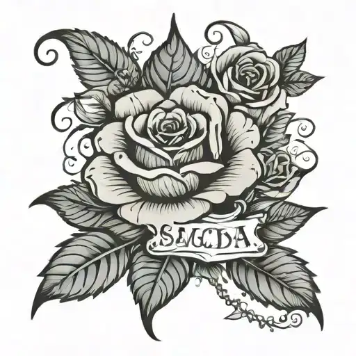 Rose With The Name Sauceda