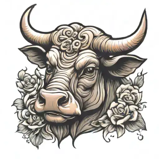 A Shy Bull Caricature