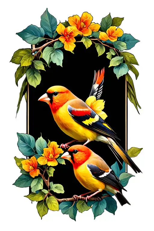 3 Goldfinches