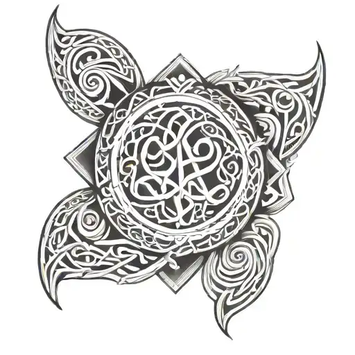 Celtic Shoulder & Sleeve Tatto With Equal Amounts Of Space