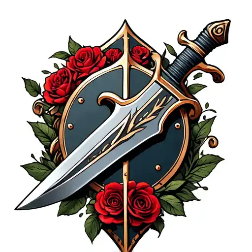 Rose Sword Shield Adorned