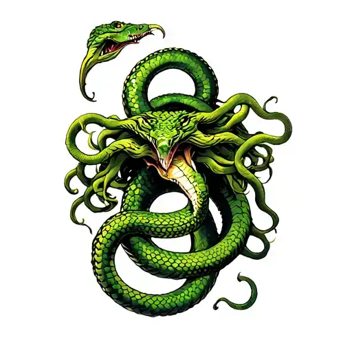 Medusa And Hydra Snake