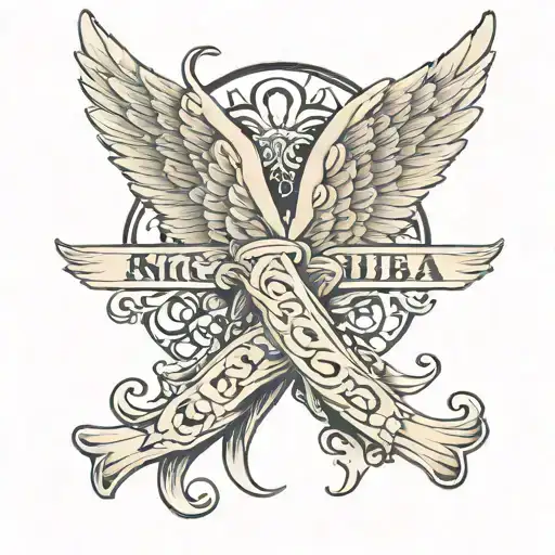 Angel Wings With The Name Bubba