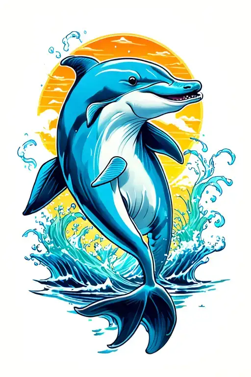 Dolphine Jump Out Of Water