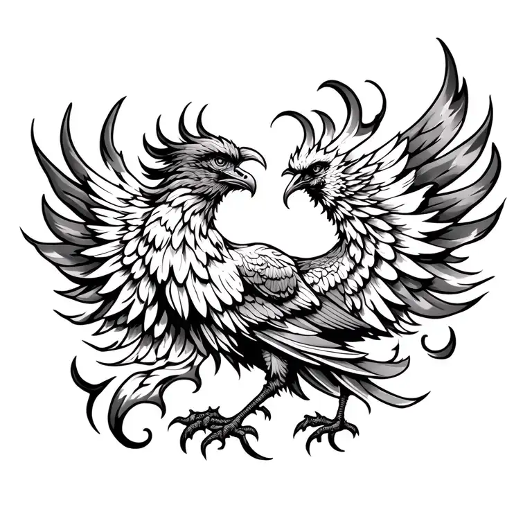 Black Flaming Phoenix