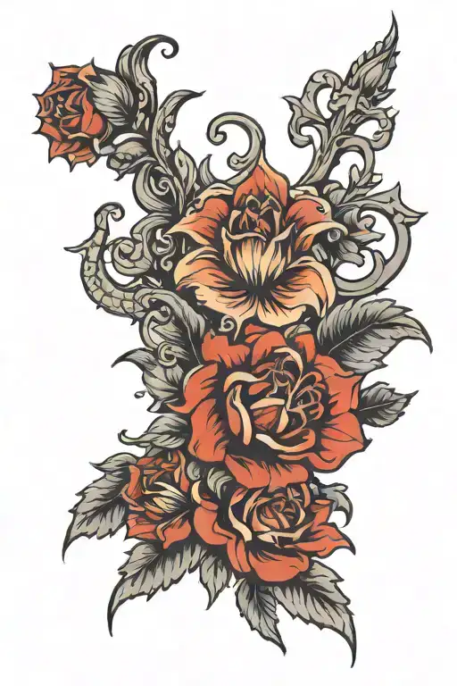 Gothic Resilience Pain Christian Love Flower Strong