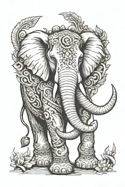 Elephant With Lord Shivan