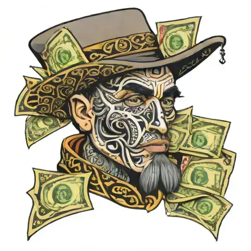 Full Face Man With Money