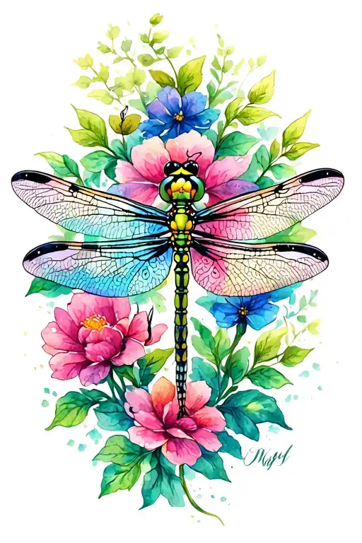 Watercolor Dragonfly