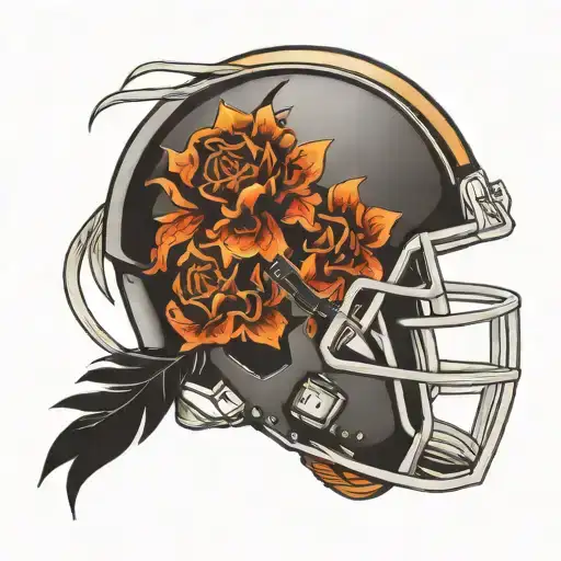 Football Helmet With 74