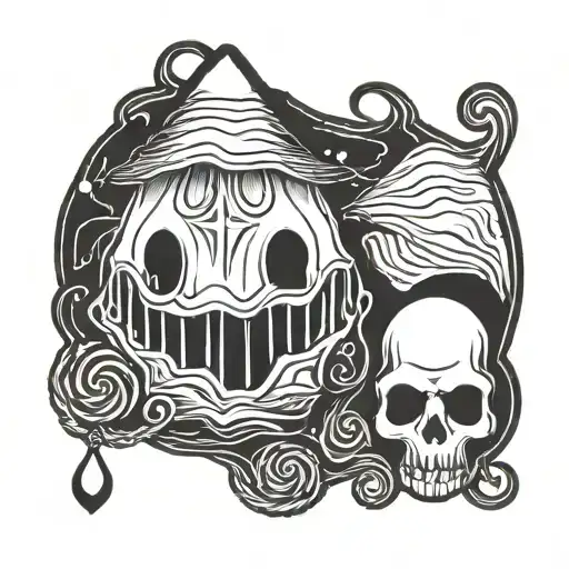 Small Simple Spooky Ghost Line Work