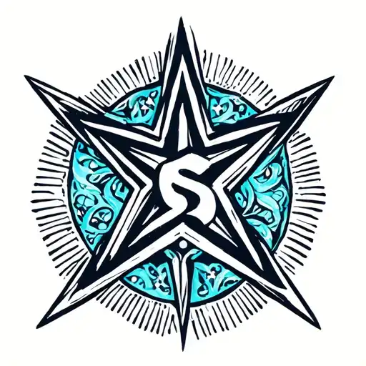 Seven Point Star With S And 7