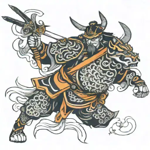 Traditional Japanese Samurai Warrior