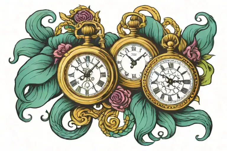 An Image Of Libra And Capricorn Both With A Small Pocketwatch
