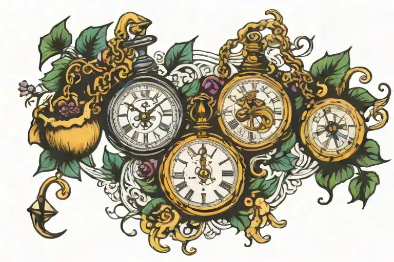 Image Of Libra And Capricorn Both With A Small Pocketwatch