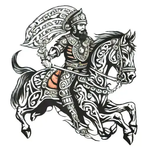 Ottoman Warrior With Tribal Elements