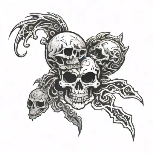 Skull Ying Yang