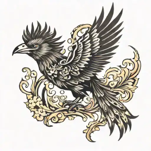 Black Phenix Bird