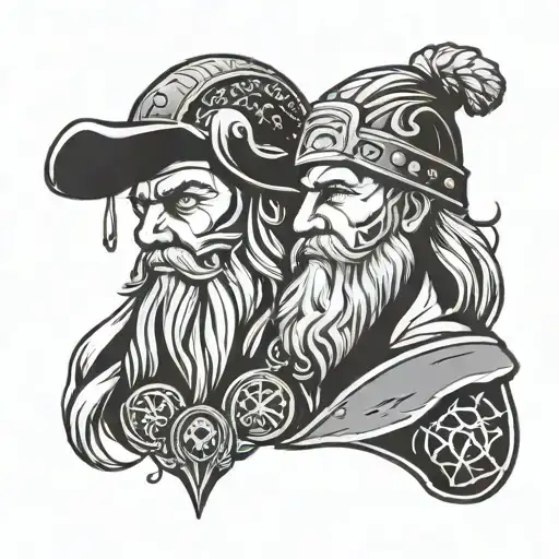 Odin And Thor Viking With Beard