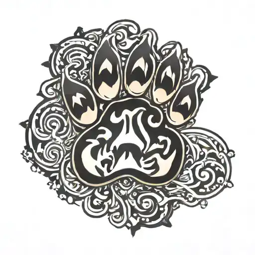 Infinity Dog Paw Print