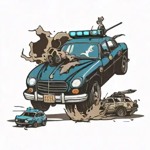 4Q Police Car Crashed