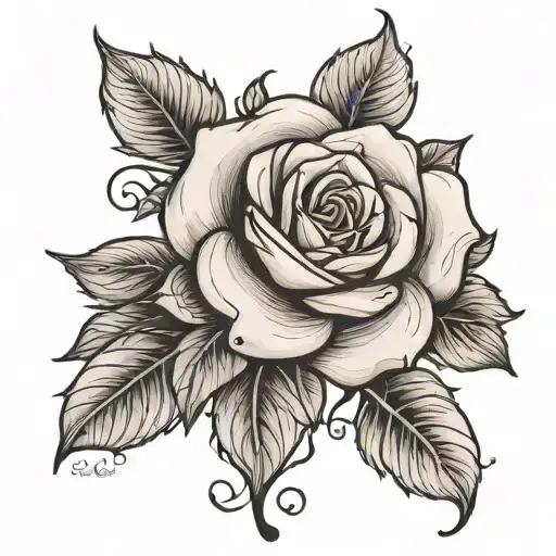 Rose With The Name Pauline Through It