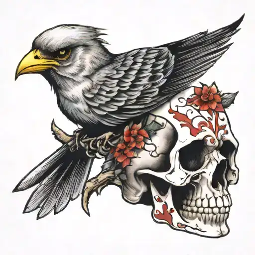 Bird With Skull Head