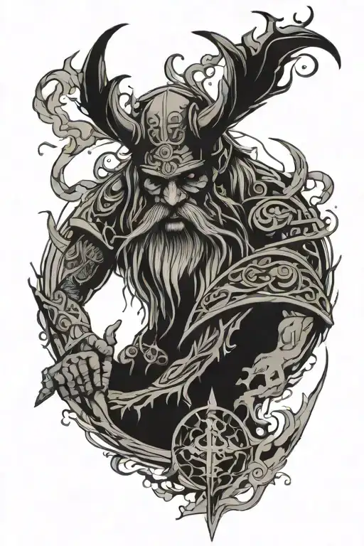 Smoke And Norse Mythology Jagged Lines