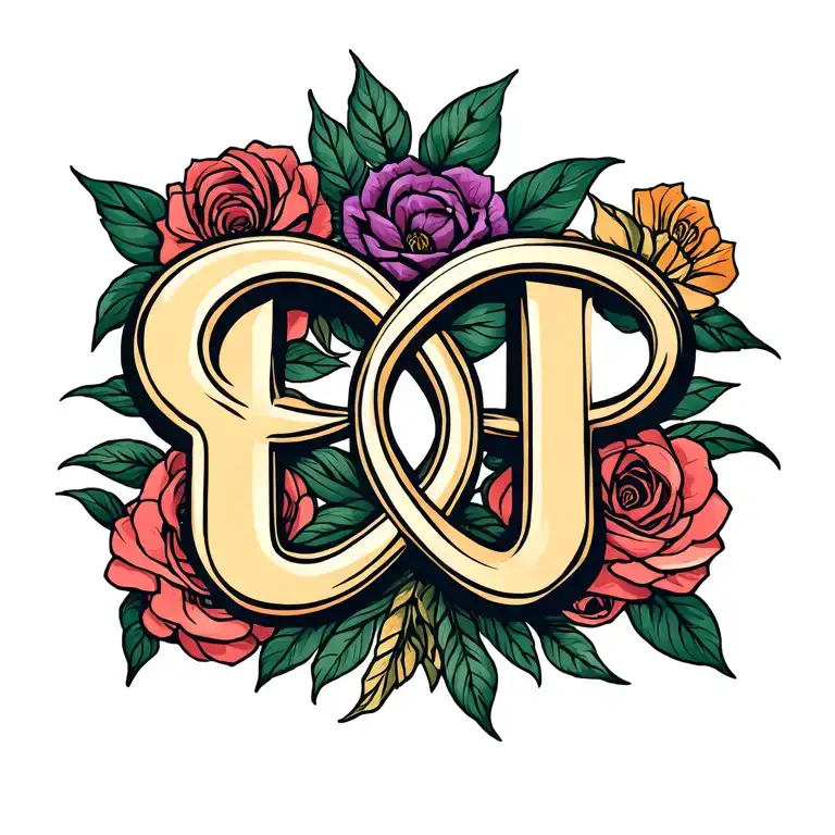 E And J Intertwined In Infinity Symbol