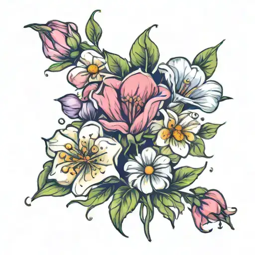 Sweet Peas And Daisy