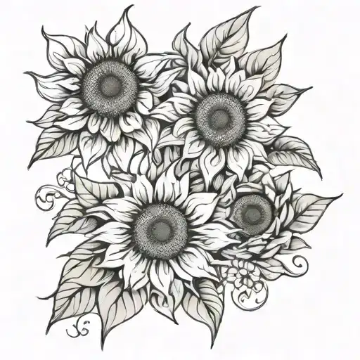 Create A Sunflower Tattoo By Poojalakshmi Name