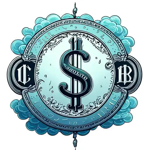 Silver Dollar With Cloud Around It