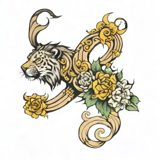 Leo And Virgo Symbol Merging