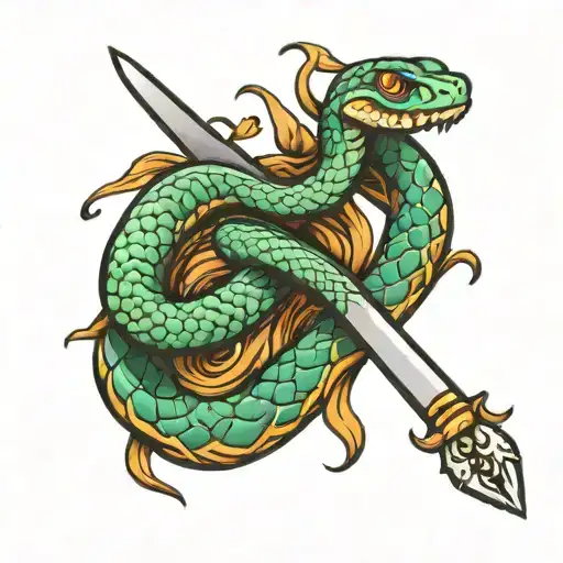 Snake Around A Sword