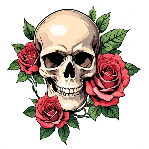 Skull And Roses Growing