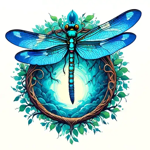 Tree Of Life And Dragonfly's