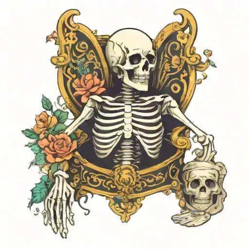 Skeleton And Music Box