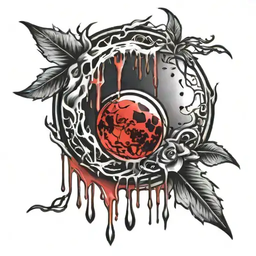 Full Moon Blood Dripping