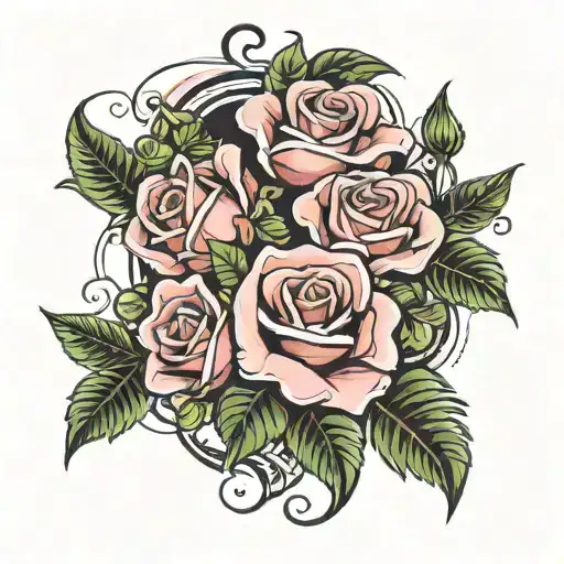 Lettering With Roses